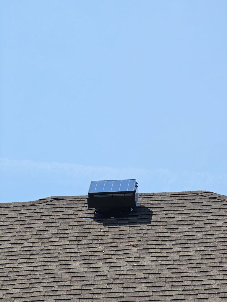 Attic vent on roof